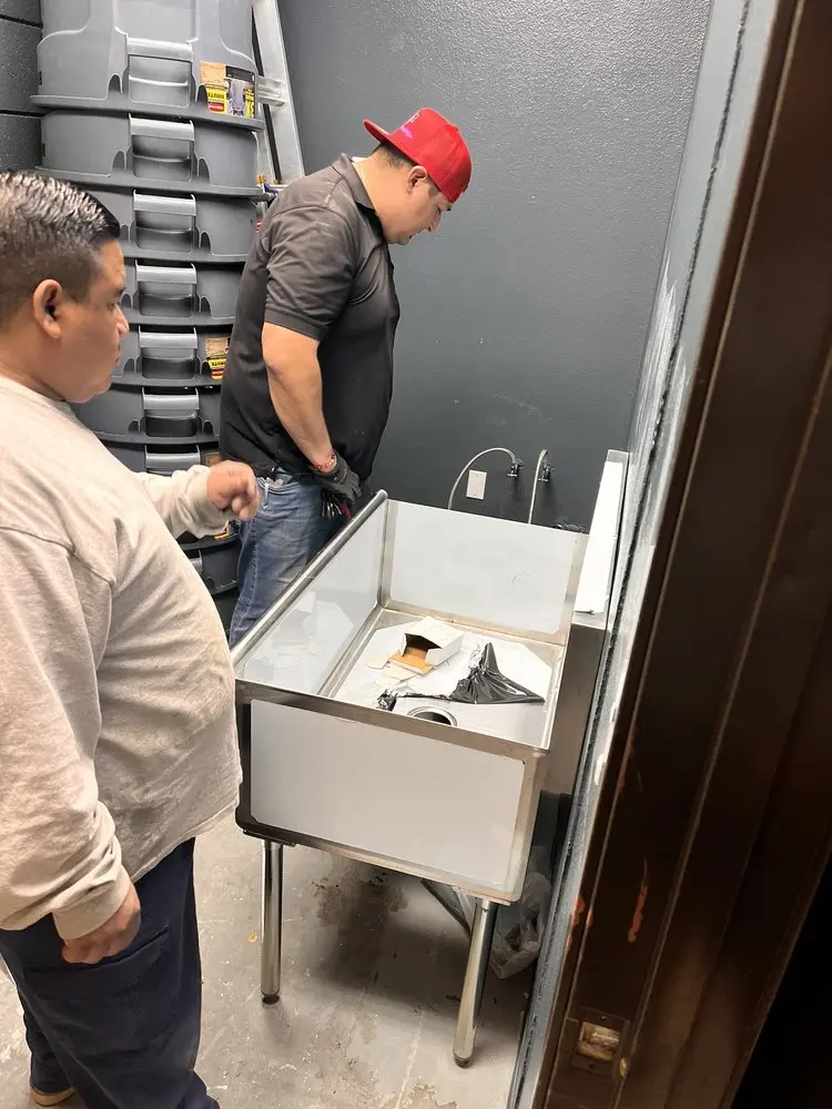 Commercial plumbing and sink installation in Gulfton